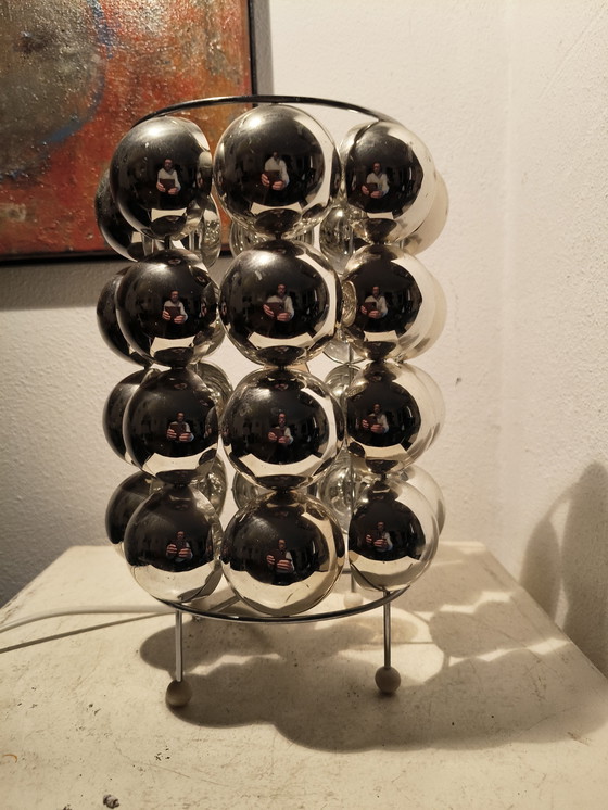 Image 1 of Vintage design eighties space age Bulb plastic table lamp by Kare design