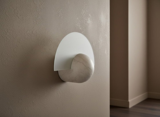 Image 1 of Applique da parete in alabastro in stile Art Déco, anni '70