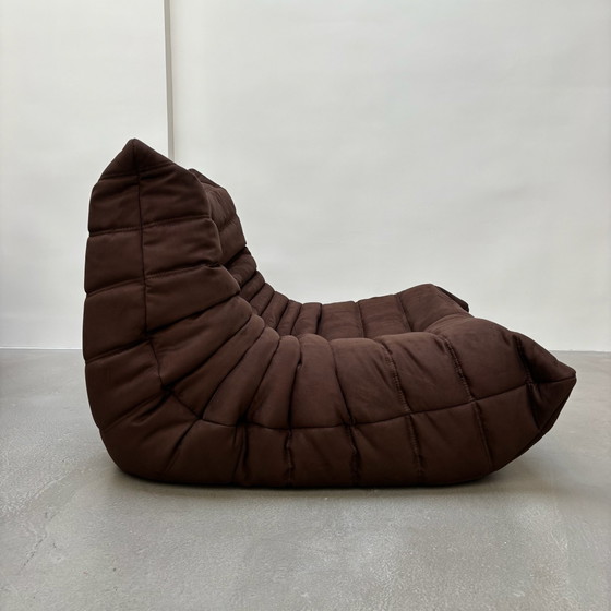 Poltrona Togo di Michel Ducaroy per Ligne Roset, Loveseat, Tessile, Marrone (foto 5 di 8)