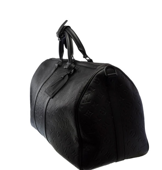 Image 1 of Zak LOUIS VUITTON Keepall en Cuir Noir - 103482