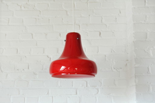 Lámpara colgante vintage de cristal rojo
