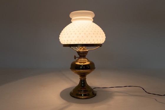 Image 1 of Lampada da tavolo in ottone di metà secolo, anni '50