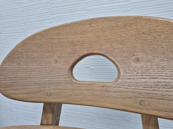 Image 1 of Set brutalista (6) sedie. Sedia da pranzo spagnola a 'spina di pesce'.