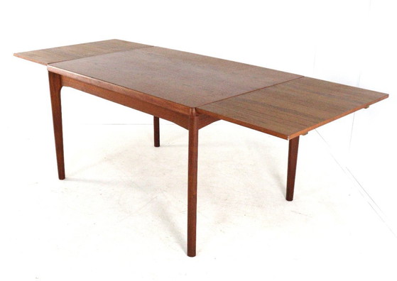 Image 1 of Henning Kjaernulf for Vejle extendable dining table table Danish vintage