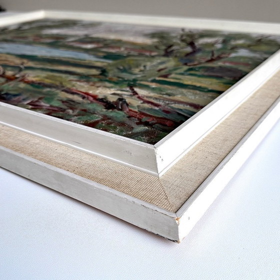 Image 1 of Vintage Gemälde - Rupert Kamm - Vilshofen - Pleinting - 1964 - Bayern - Westdeutschland - Öl - Unikat - Mid Century - Signiert