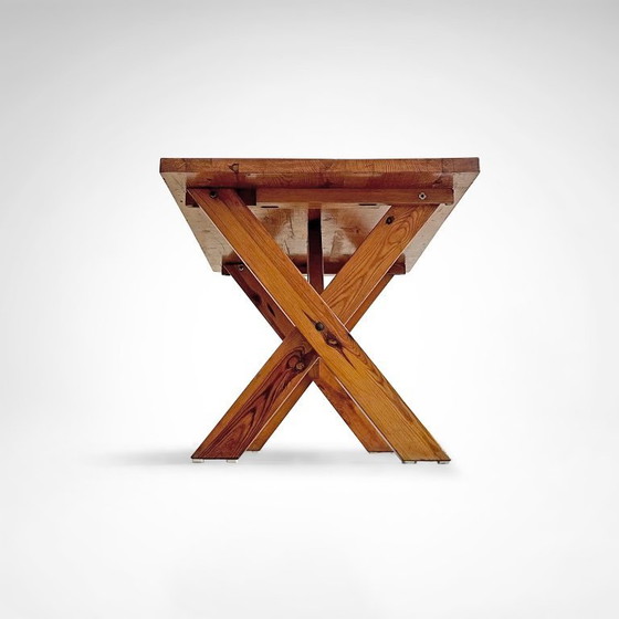 Image 1 of Tavolo da pranzo modernista con gambe a X di Ate van Apeldoorn per Houtwerk Hattem, 1970
