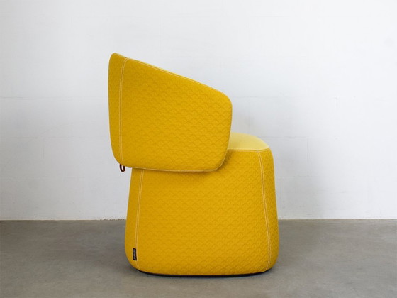 Haworth Openest armchair and pouf designed by Patricia Urquiola, Textile, Yellow, Modern (photo 2 of 11)