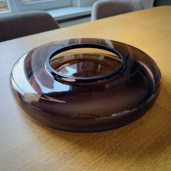 Image 1 of Vintage Scandinavische Amber Glas Schaal