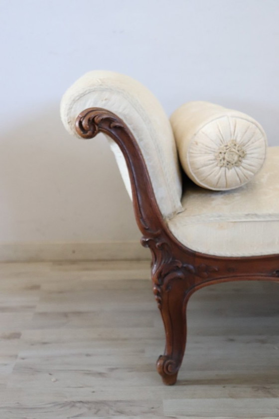 Image 1 of Chaise longue ancienne, Italie, fin du XIXe siècle