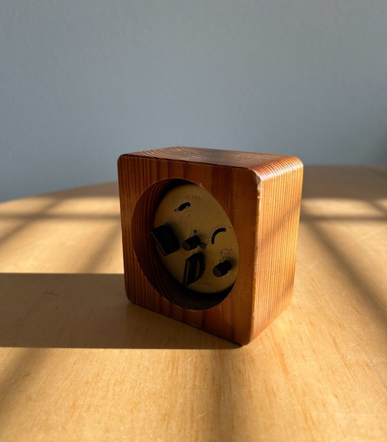 Réveil vintage Lumen en bois, Pendules, Métal, Plastique, Noir (photo 3 sur 5)