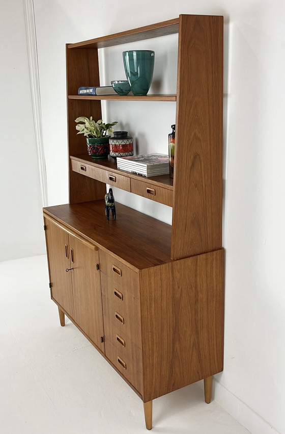 Swedish vintage teak veneer bookcase – Wood, Mid Century Modern (photo 5 of 16)