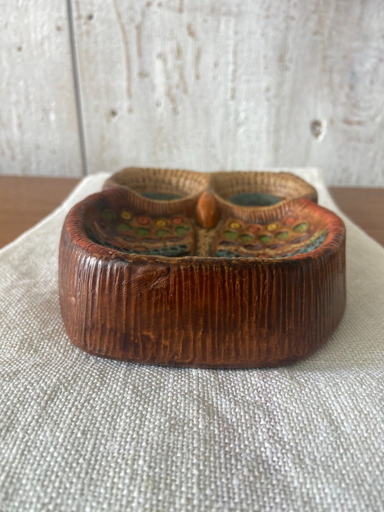 Image 1 of Vintage "Owl" trinket tray