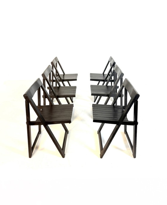 Image 1 of 6x design klapstoel ‘Trieste’, Aldo Jacober