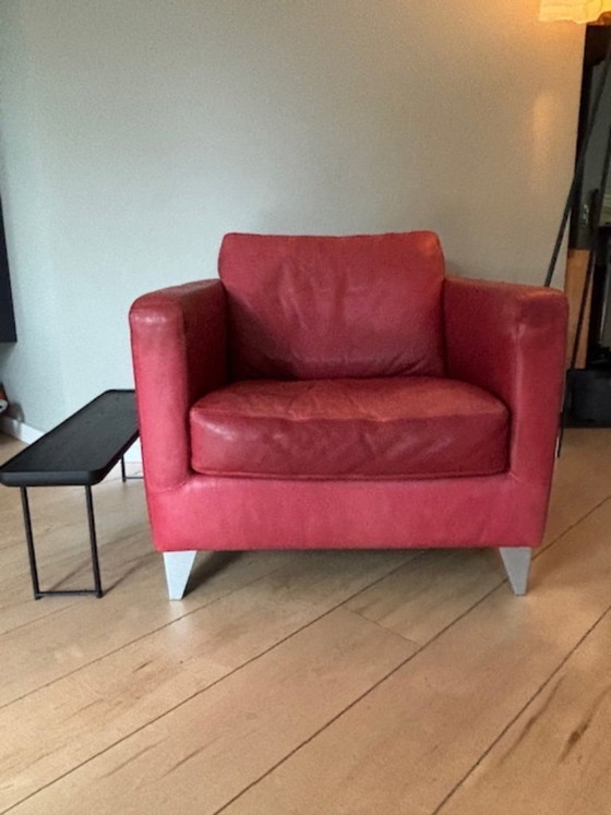 Image 1 of Fauteuils Machalke & Machalke (2) en cuir rouge