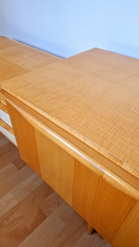 Image 1 of Buffet blond vintage suédois moderne du milieu du siècle, années 1950