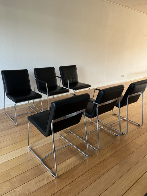 6 Leolux Spring Esszimmerstühle