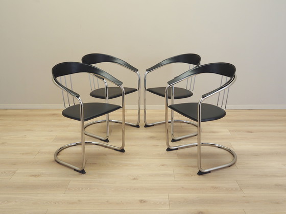 Image 1 of Set van vier stoelen, Italiaans ontwerp, jaren 1980, Productie: Italië
