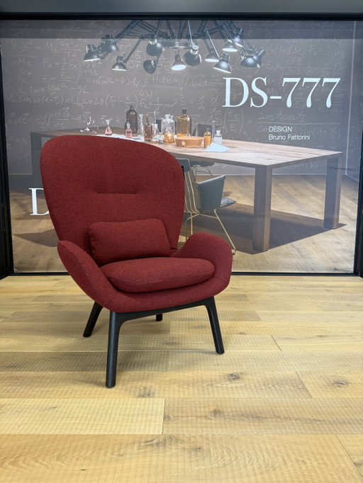 Sillón Rolf Benz 594 de tela roja – fauteuils, Wool