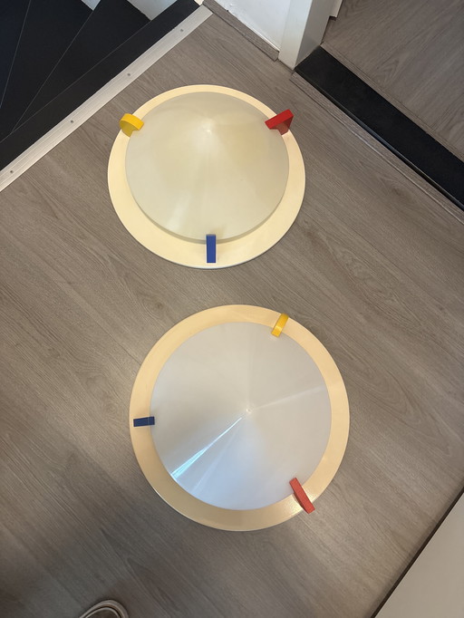2x plafond lamp vintage IKEA - Memphis Milano
