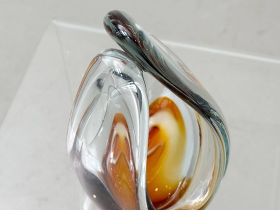 Image 1 of Mid-Century Murano / Sommerso Glas Skulptur, 1970er Jahre