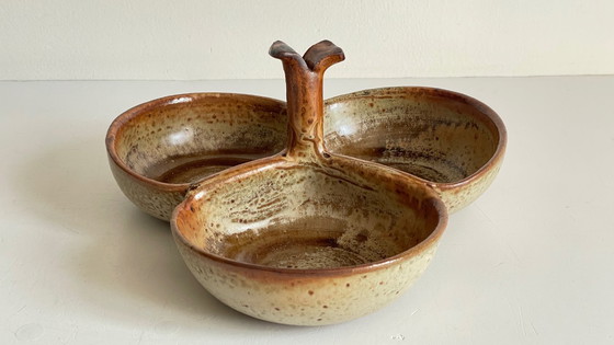 Image 1 of Piatto da antipasto in gres smaltato vintage