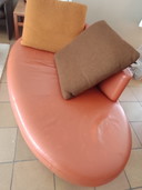 Rolf Benz leather chaise longue from the 4500 series