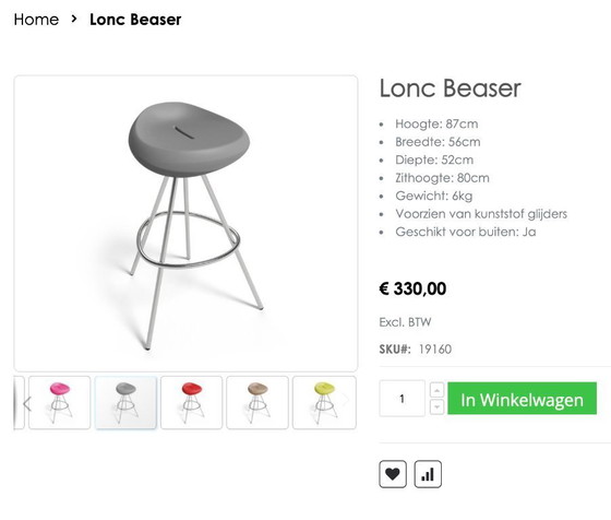Image 1 of Lonc Beaser Designhocker | 4 Stück | IZGS