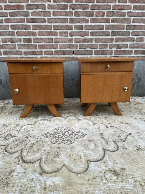 Juego de 2 mesitas de noche vintage de mediados de siglo – nachtkastjes, Wood (photo 2 of 9)