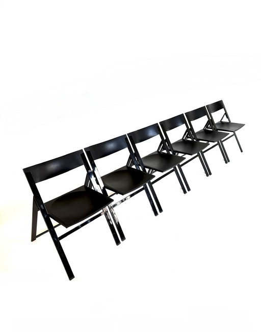 Sedia pieghevole 6x Design 'P08', Justus Kolberg, Tecno '90