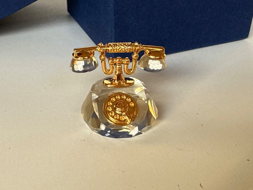 Swarovski miniature vintage telephone 