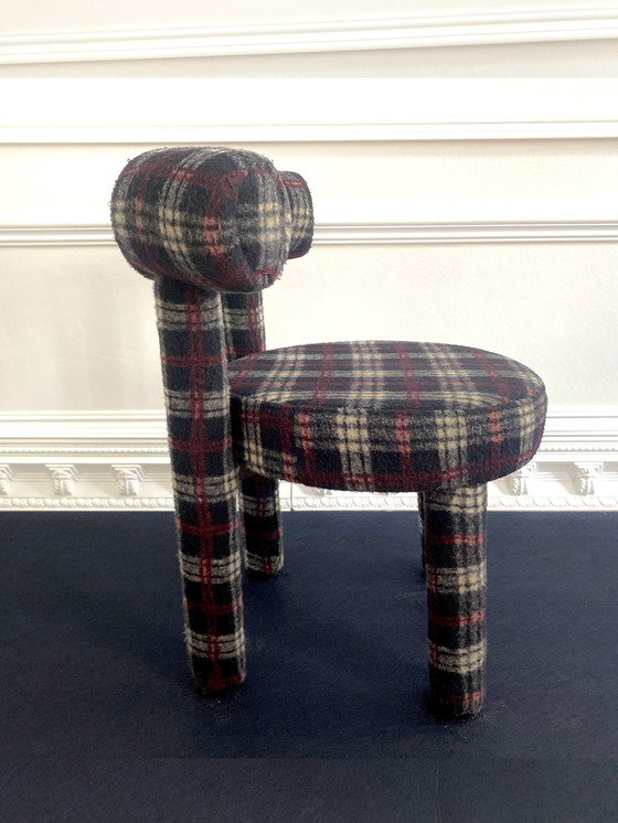 Image 1 of Dining Chairs Tartan Felt Bauhaus Modern