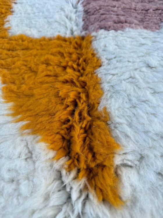 Image 1 of Handmade multicolored Beni Ouraine rug, 2/3 m