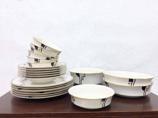 Noritake portfolio tableware 70s 80s design Art Deco style