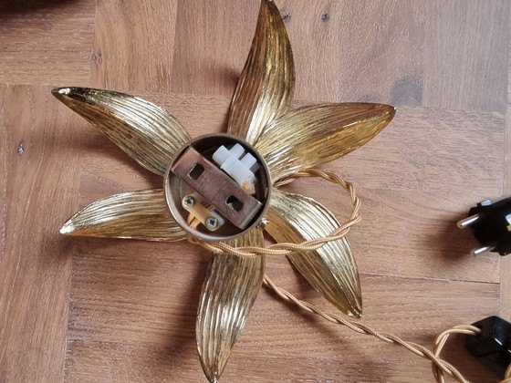 Image 1 of Lampes à fleurs Vintage Hollywood Regency par Massive