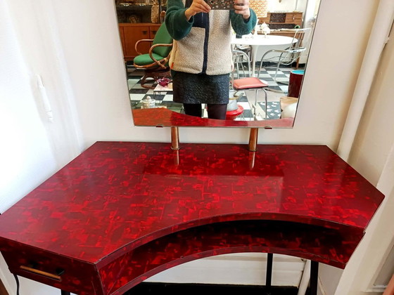 Image 1 of 1950s marbled Formica dressing table