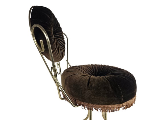 Image 1 of Sedia vintage in stile Chiavari, metallo, ottone, anni '50