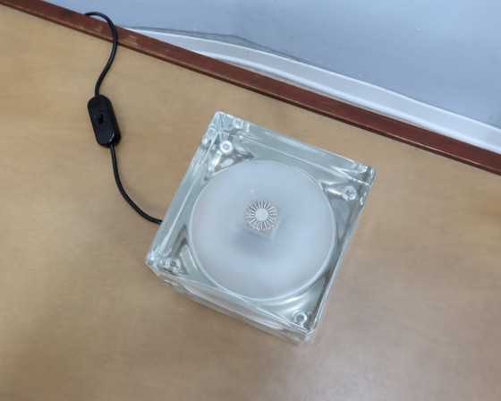 Image 1 of Lampada da tavolo Cubosfera anni '60 di Alessandro Mendini per Fidenza Vetraria