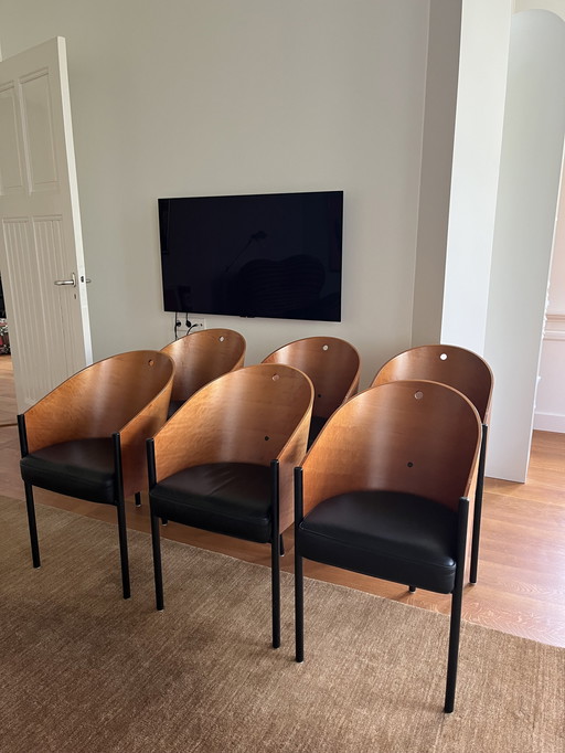 6x Philippe Starck Driade Costes Chairs Vintage