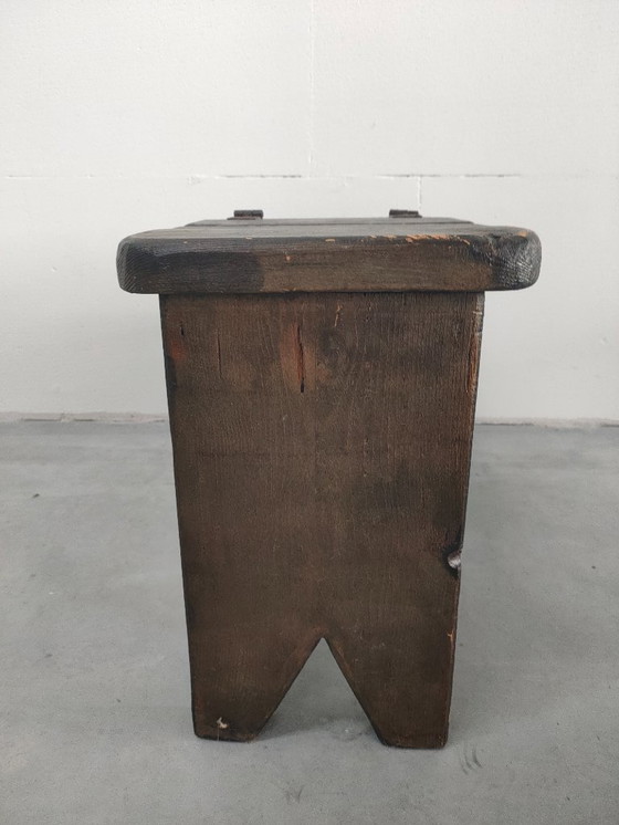 Image 1 of Zeldzaam vintage 'custom made' schoenenpoets kist interieur decorateur item 