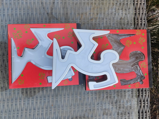 Image 1 of La Linea - Lamp after Osvaldo Cavandoli, Keith Haring - Set of 2 Pieces 1990