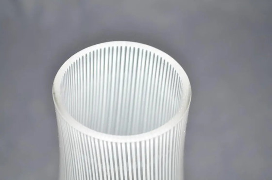 1970s Belvetro Murano - Piriform Glass Vase With Reticello Laitimo Decoration – Murano Glass, Italian Design (photo 10 of 10)