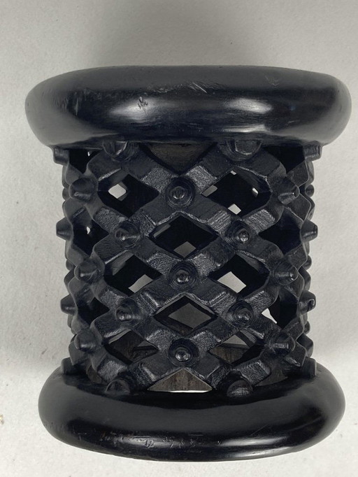 African Ebonised Bamileke Low Stool, Cameroon, 1970S