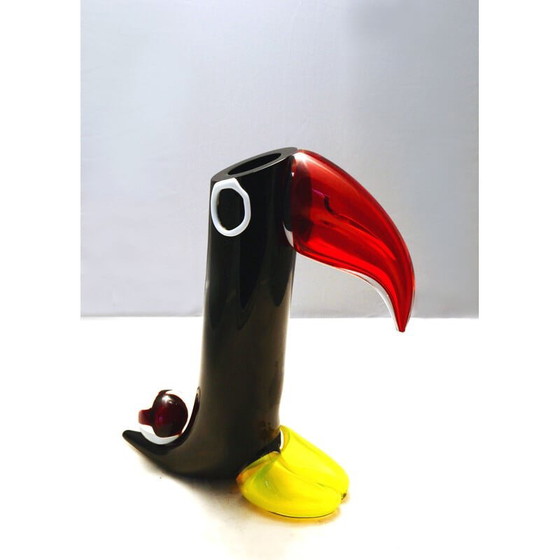 Image 1 of Vintage Murano glass toucan by Carlo Moretti, 1960s