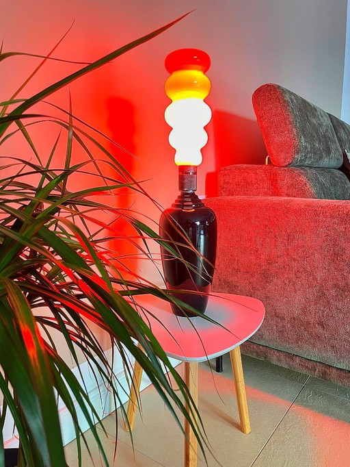 Vintage table lamp – ceramic, metal & glass combined – elegant unique ambient lighting – high-quality lighting – designer lamps