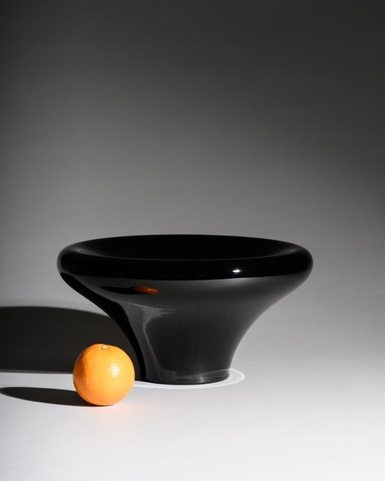 Image 1 of Rosenthal Studio-Line Baobab Vase & Bowl Emmanuel Babled Black Porcelain Germany