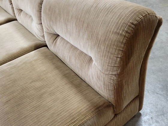 Image 1 of Vintage modular sofa in ribbed fabric, 1970
