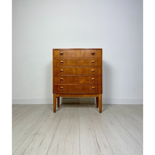 Vintage Kai Kristiansen Teck Bow Front Dresser 60s