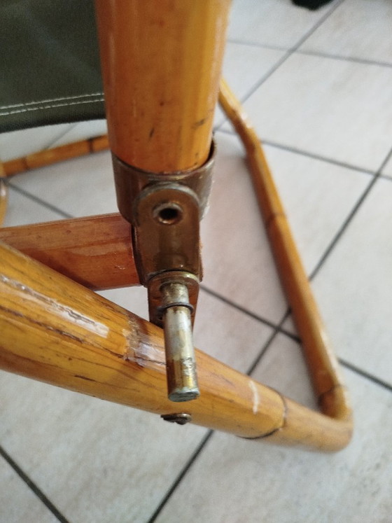 Image 1 of 3x jaren 60 bamboe vouwstoelen 