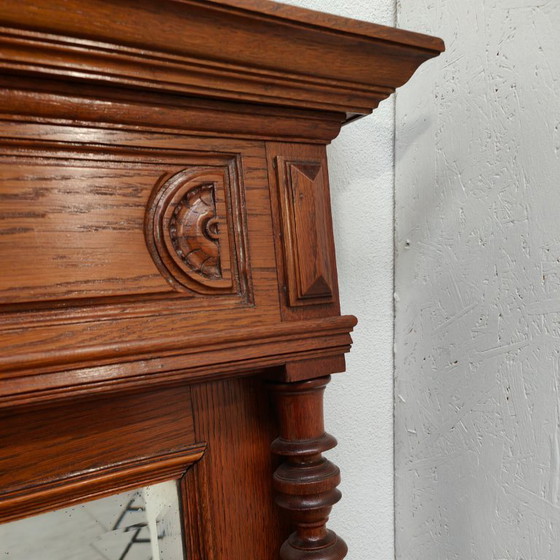 Image 1 of Specchio antico sfaccettato, specchio da camino rustico