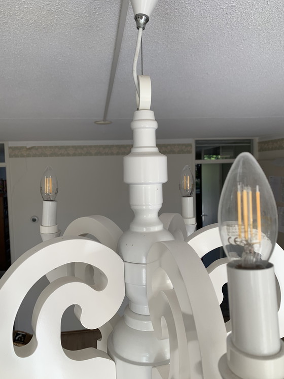 Image 1 of Lámpara de araña blanca elegante, réplica de Studio Job